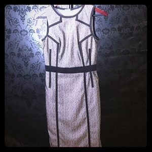 Banana Republic black and white shift dress